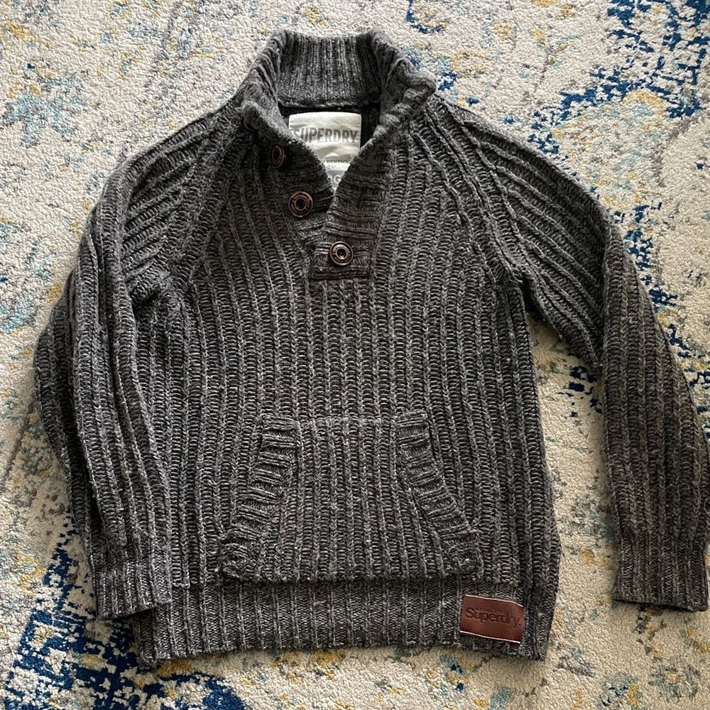 Superdry Men's Charcoal Turtleneck Sweater